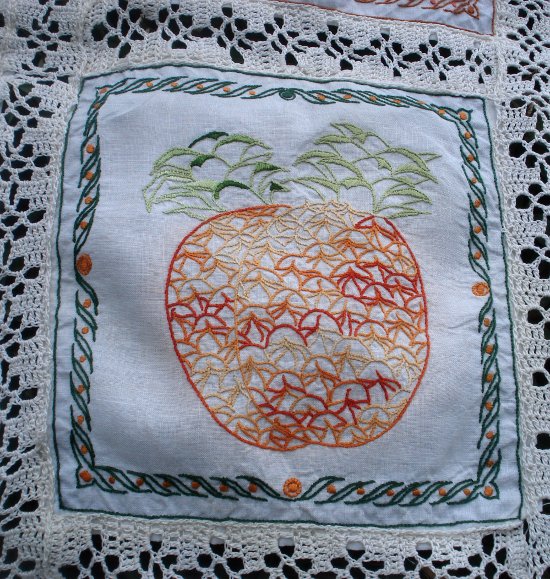 broderie pour le thé