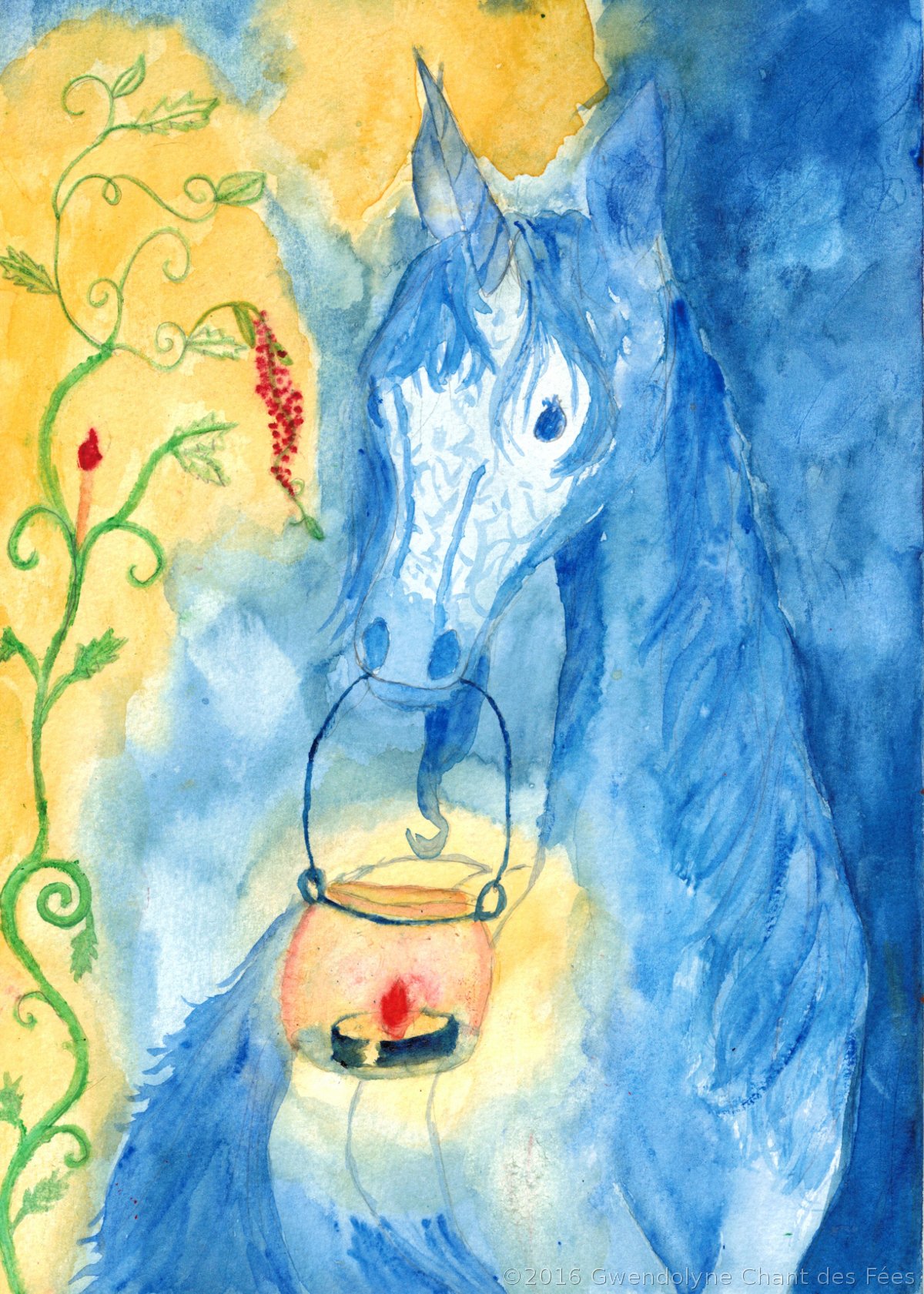 Licorne à la lanterne roi Houx